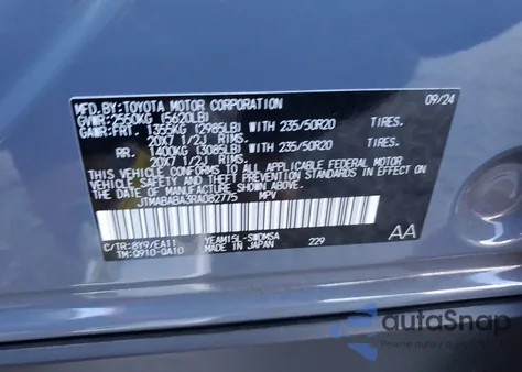 2024 Subaru Solterra Premium z USA, uszkodzony, nr VIN JTMABABA3RA082775